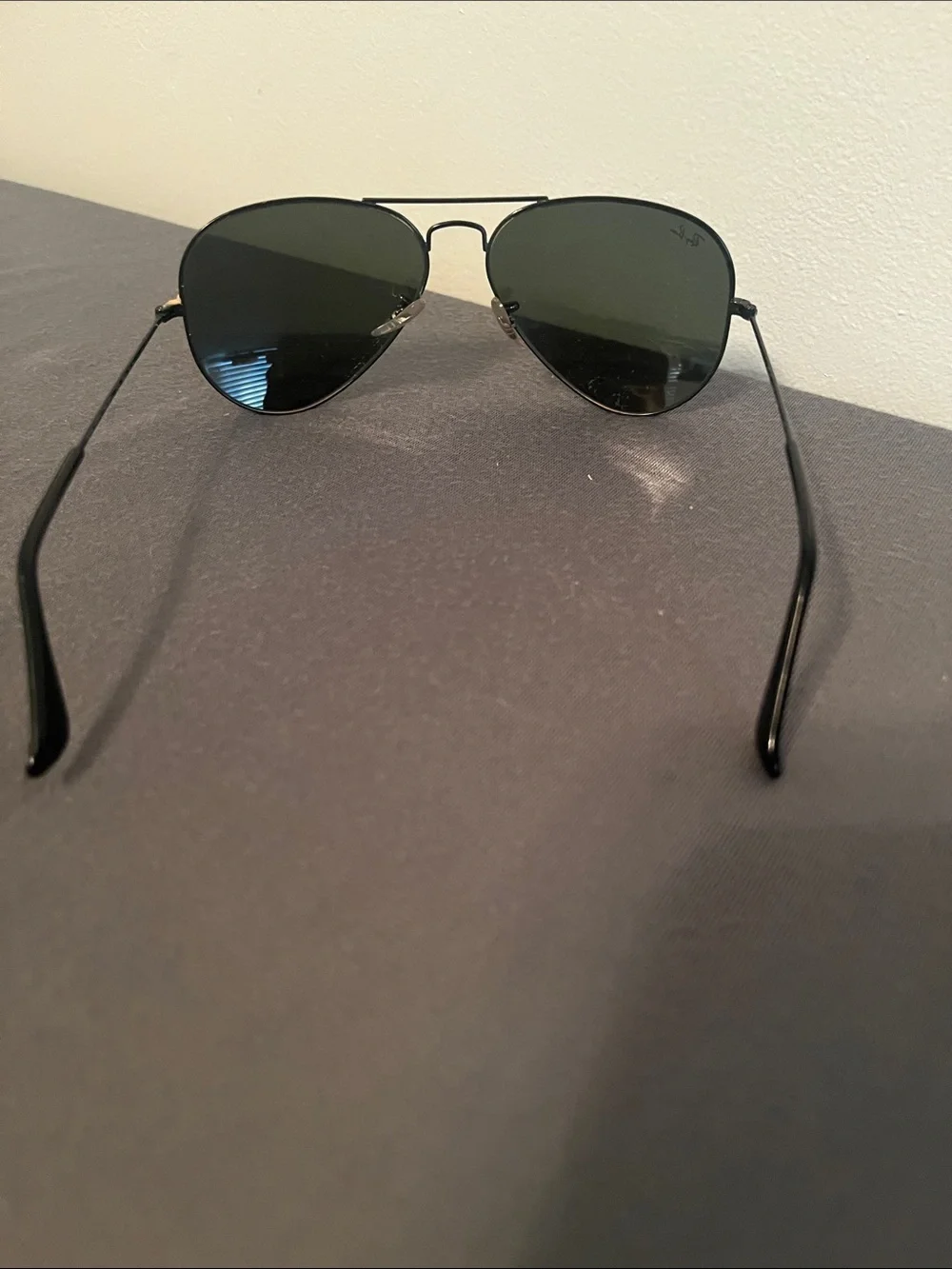 Ray-Ban Black Metal Aviator Sunglasses RB3025 unisex